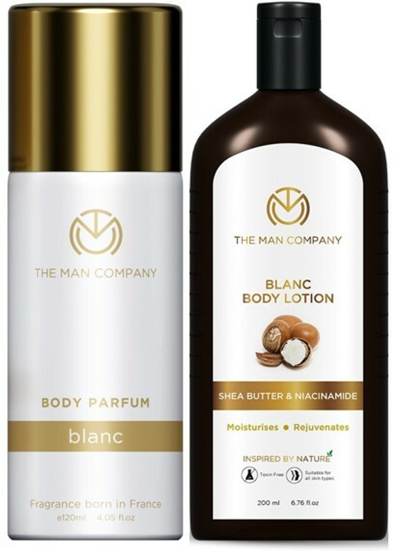 THE MAN COMPANY Premium Fragrance of Blanc Body Spray & Body Lotion(2 Items in the set)