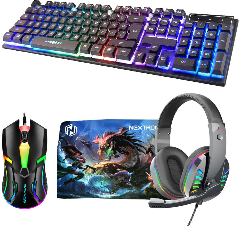 ENTWINO Gaming combo 4 in 1 Combo Motherboard(Black)