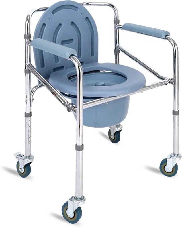 Entros Relax1W Comfortable Commode Hight Adjustable Commode Stool Shower Commode Chair(Grey)