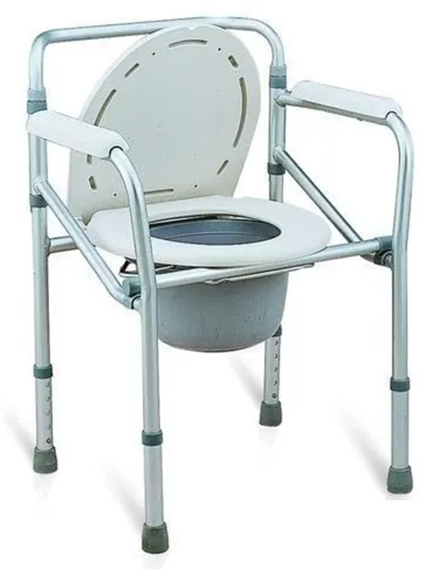 Entros KL894 Adjustable Commode Shower Chair Toilet Seat Toilet Stool Commode Stool Commode Chair(White)