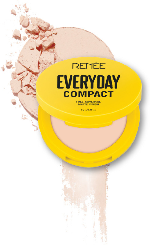 Renee Everyday Compact Powder, Matte & Smooth Finish, Skincare Infused Makeup - 8gm Compact(Latte, 8 g)