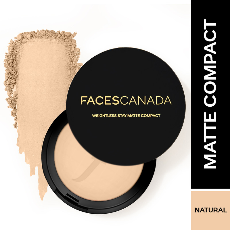 FACES CANADA Weightless Stay Matte Powder | Oil Control Compact(Sand, 9 g)