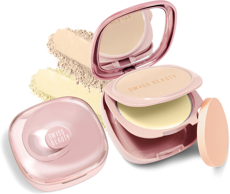 SWISS BEAUTY Matte Set Duo Compact Powder Translucent Lightweight All Skin Types Compact(Sand, 20 g)
