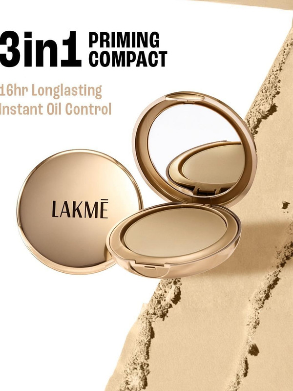 Lakmé 9 to 5 Matte Powder Foundation Compact(Silky Golden, 9 g)