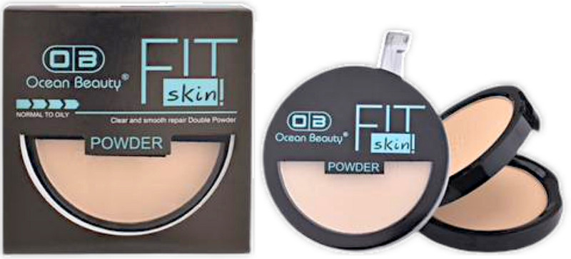 OCEAN BEAUTY Waterproof 2in1 Full Coverage Oil Control Loose Dry Compact Face Powder With Spf Compact(HD Makeup Setting Shimmer For Dark Dusky Fair Skin Kids Girls Women Matte Finish, 20 g)