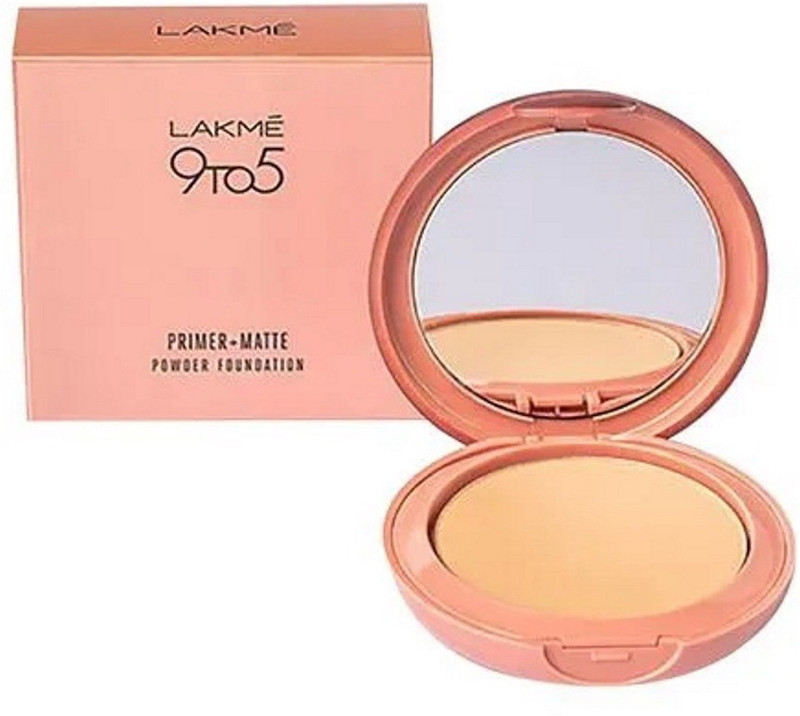 Lakmé 9 to 5 Primer + Matte Powder Foundation Compact (Natural Cream, 9 g)