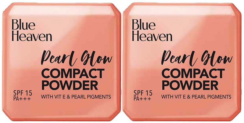 BLUE HEAVEN Pearl Glow Compact 9G Creamblush201 (Pack of 2) Compact(Creamblush201, 280 ml)