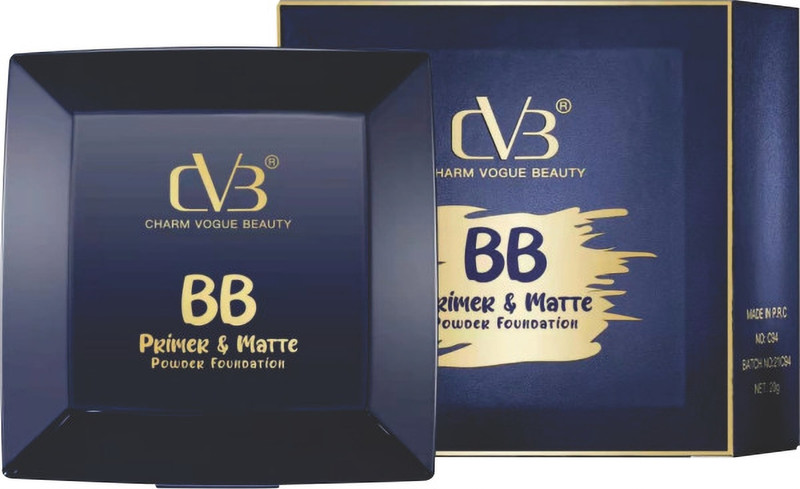 CVB C94 BB Primer & Matte Powder Lightweight Pressed Makeup Base Compact(01 WHITE Lvory, 25 ml)