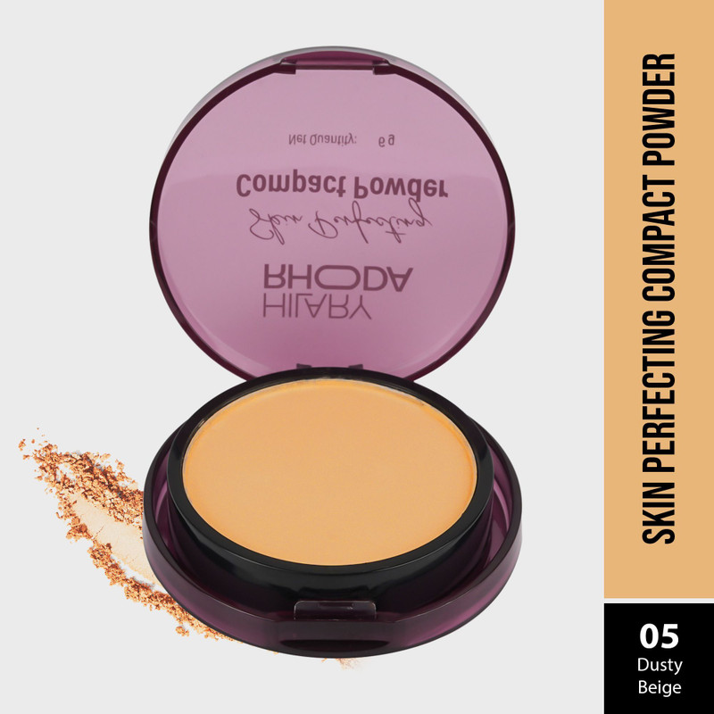 Hilary Rhoda Skin Perfecting Compact Powder | Compact & Pressed Powder | Matte Finish Compact(Dusty Beige, Shade-05, 6 g)