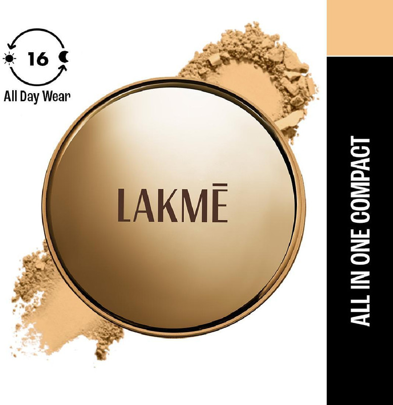 Lakmé 9 to 5 Matte Powder Foundation Compact(Silky Golden, 9 g)