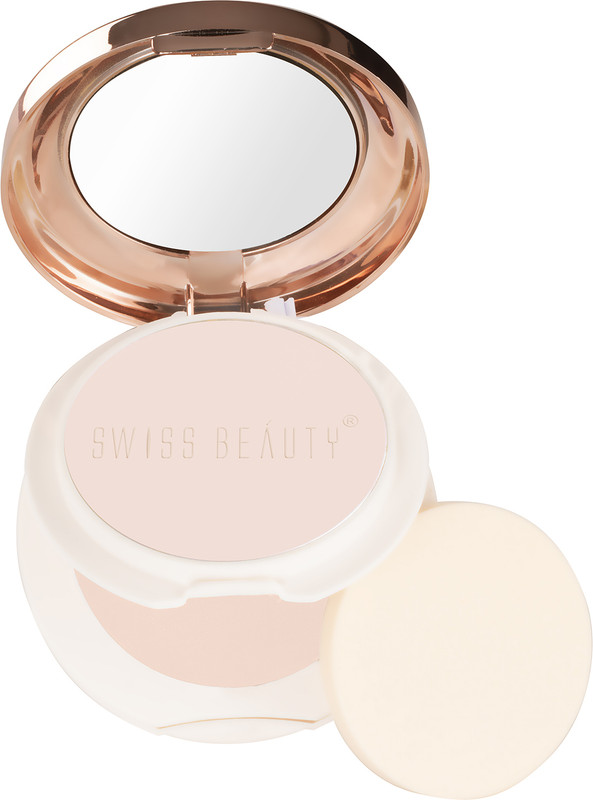 SWISS BEAUTY Oil Control Compact Powder | Lightweight Matte | Flawless Finish Compact(Light Medium, 20 g)
