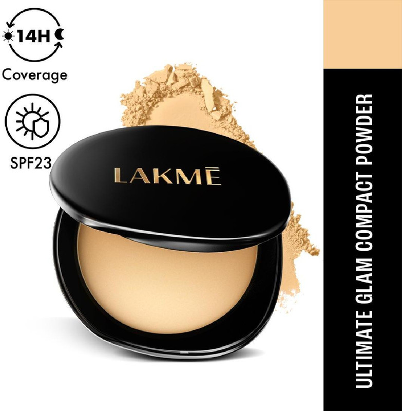 Lakmé Ultimate Glam Compact, Skin Lightening Compact Powder with Vitamin B3 Compact(Ivory Fair 01, 8 g)