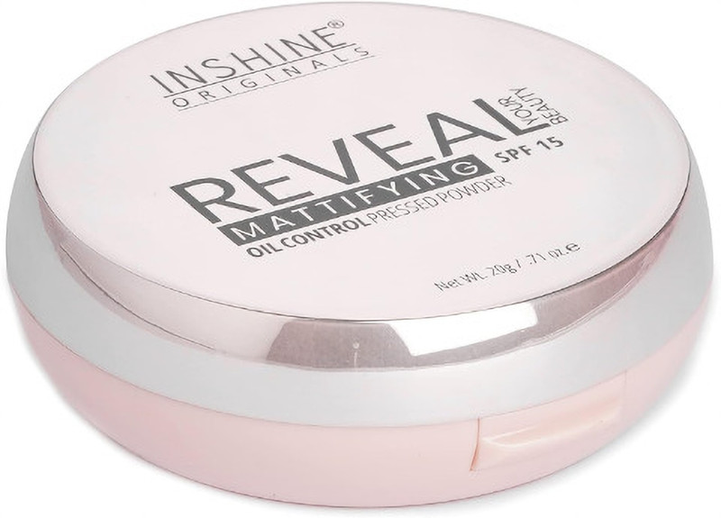 Inshine Reveal Mattifying Oil Control Pressed Powder for Face,Compact SPF 15 Compact(Natural Beige, 20 g)