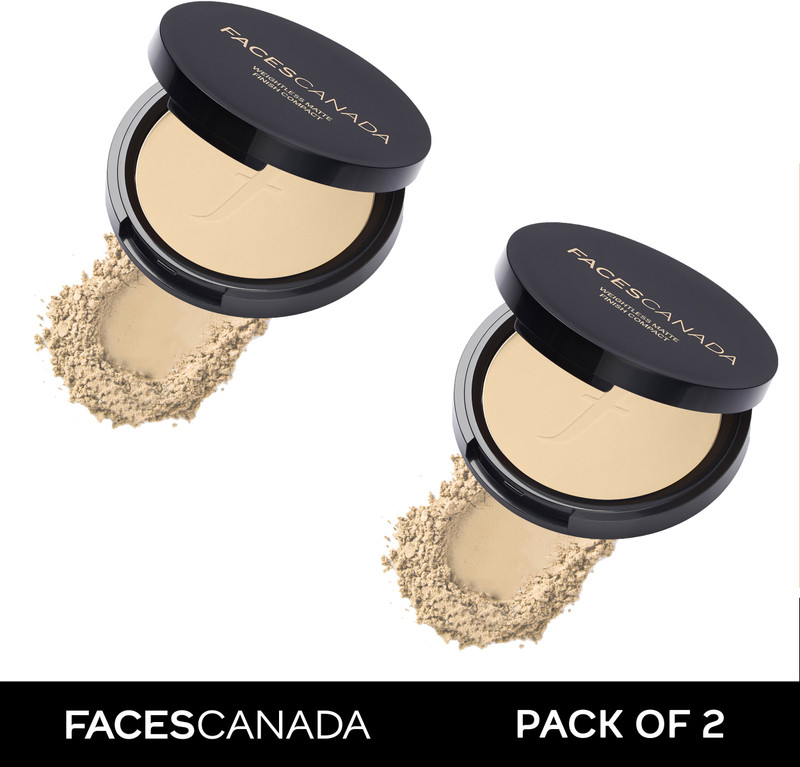 FACES CANADA Weightless Stay Matte Powder | Oil Control Compact(Natural 02, 18 g)