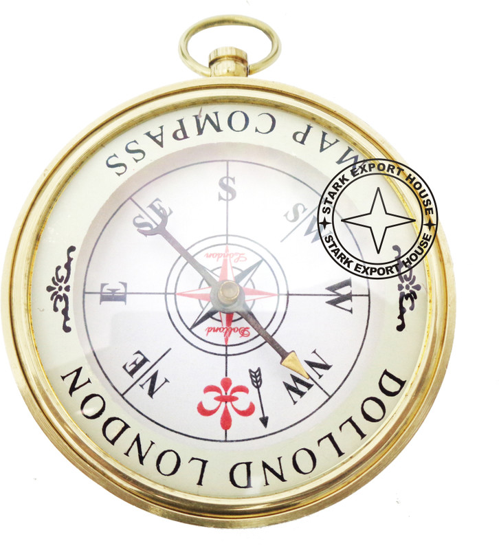 Stark Export House Brass 2" Inch Sundial Compass Compass(Brown)