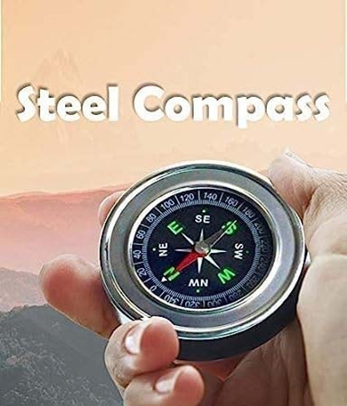Crostal Metal body directional use pocket compass Compass(Black)