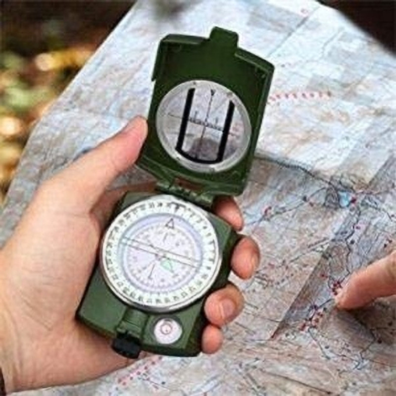 Budwill Compass Survival Carrying Bag, Compass for Hiking,Waterproof and Shakeproof, Compass(Green)