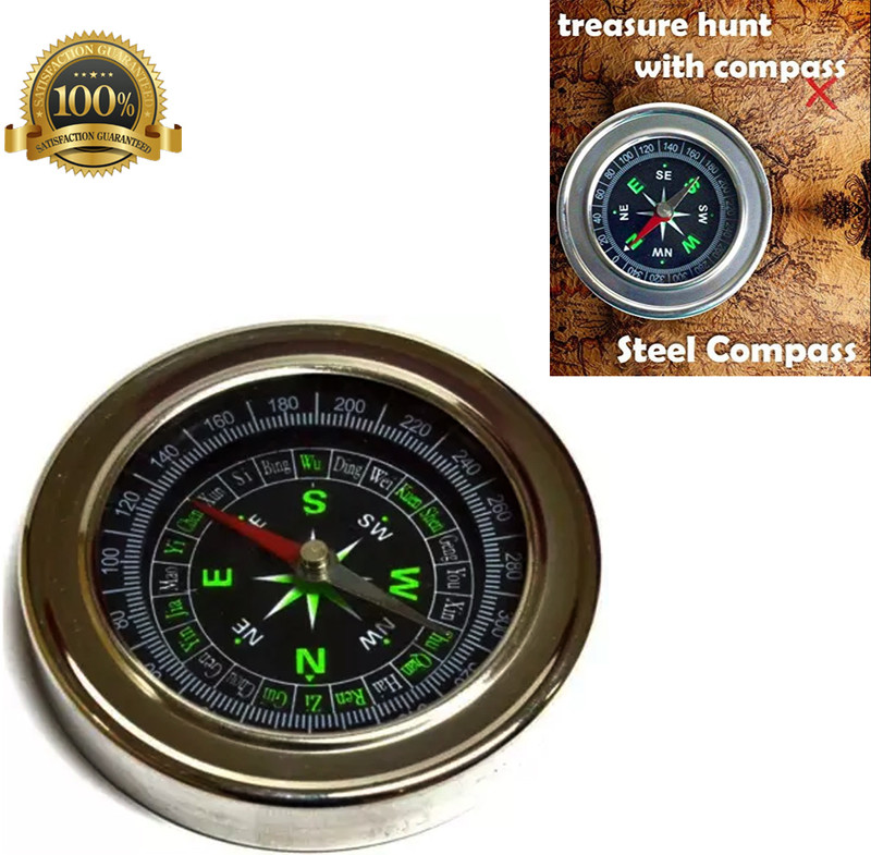 KP2 High Quality Military Magnetic Compass Compass(Silver)