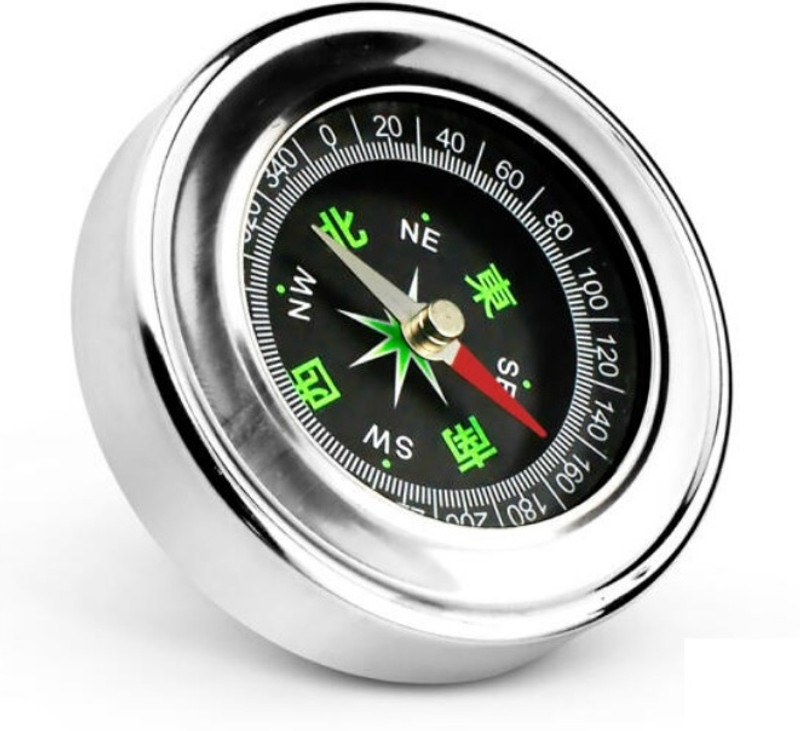 Royals Stainless Steel Directional Magnetic Compass Compass(Silver)