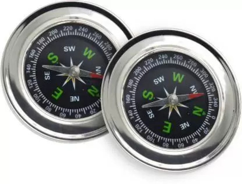 devyantra Shakti Yantra High Accuracy Magnetic Direction Compass Pack of 2 Compass(Silver)