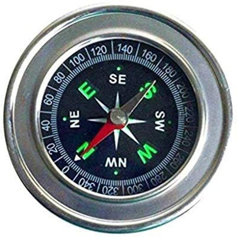 PMW Stainless Steel Directional Pocket Magnetic Compass - 1 PCS Compass(Black)
