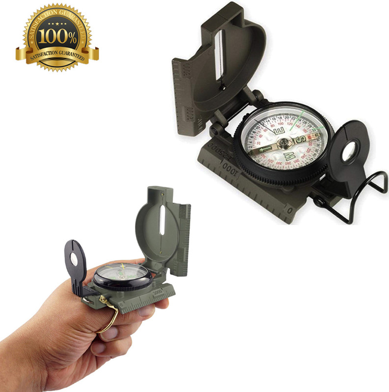 LENSATIC Outdoor Camping Hiking Portable Pocket Compass(Multicolor)