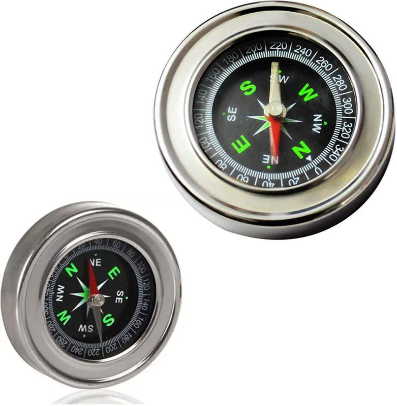 Steell Best quality stainless steel Hand compass camping treveling Compass(Silver)