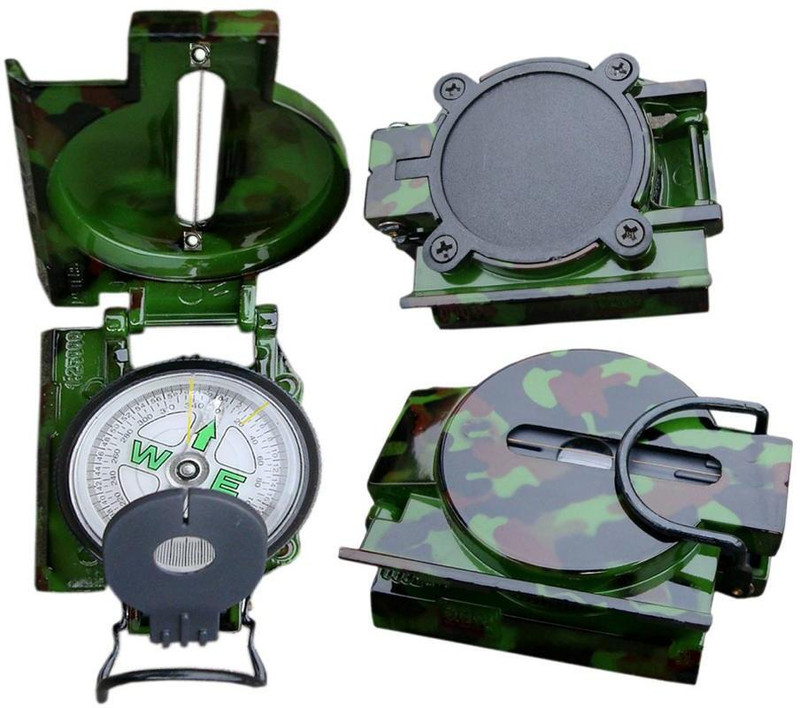 JGG Jain Gift Gallery Professional High Accuracy Metal Waterproof Military Compass for Directions Compass(Green)