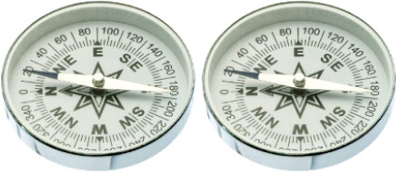 Kamboj Traders Magnetic Compass 38mm - Pack of 2 Compass(White)