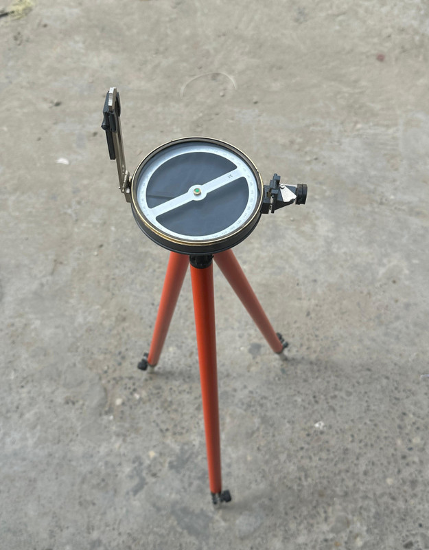 MSSI Heavy Duty Surveyor Prismatic Compass Set with Tripod & Carry Bag_08 Compass(Orange, Silver)