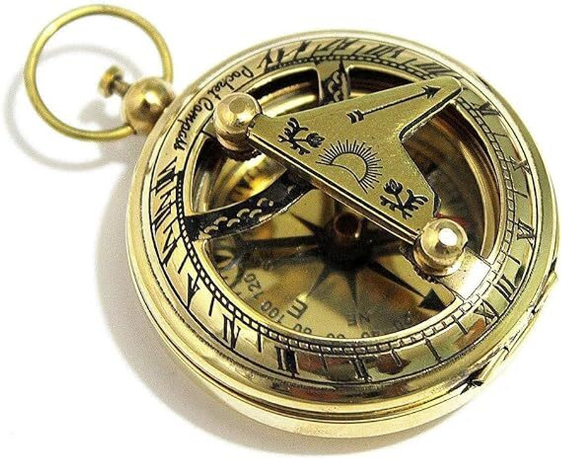 ROZAIN sundial compass Compass(Gold)