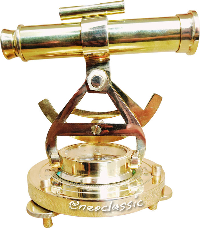 Neo Classic Theodolite Alidade Telescope Compass Navigation Surface Level Height-6" Compass(Gold)
