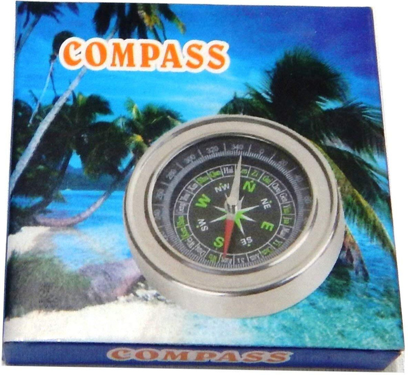Arpo DD High Quality Military Directional Magnetic Steel Compass For Hiking/Adventure Compass(Silver)