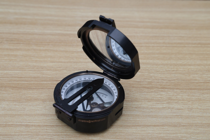 Vikrant Instrument Brunton Compass | Brass Geological | Survey Testing & Measuring Compass(Black)
