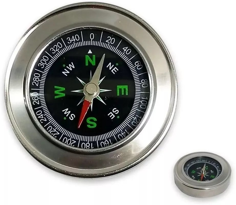 Xydrozen Magnetic Compass Navigator High Accuracy Compass(Silver)