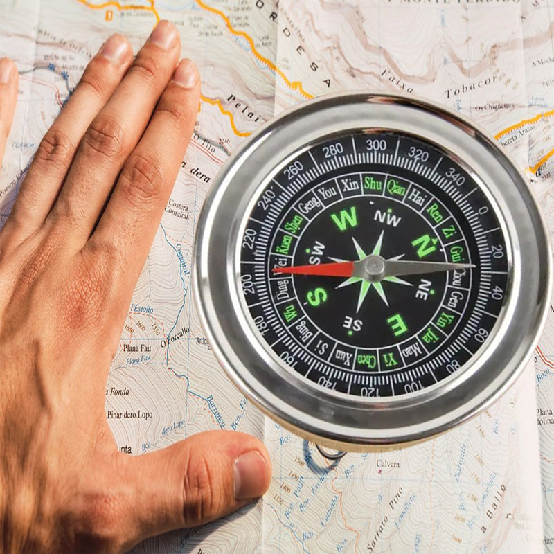 SXWE Molecular compass Directional Pocket Magnetic Compass Compass(Silver)