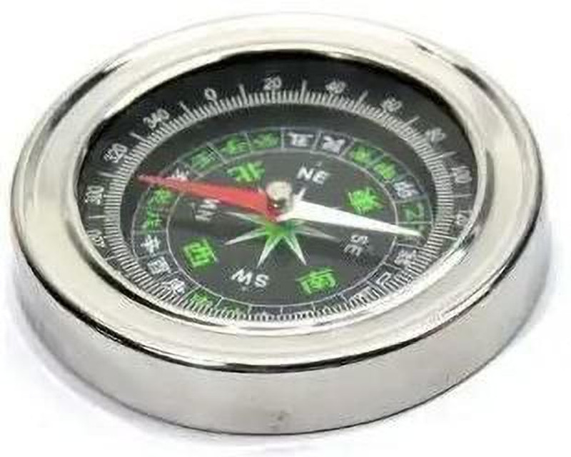 ASTOUND Stainless Steel Directional Magnetic Compass for Feng Shui/Travel-Silver Compass(Silver)