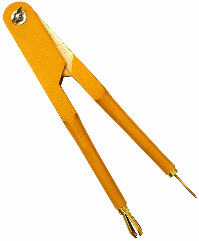 ROMOFY STORE Wooden Compass for Teachers – for Black Board – with Brass Fitting Compass(Yellow)