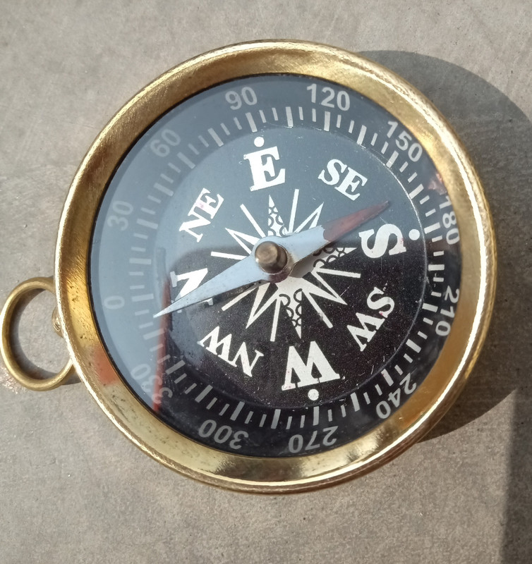 antique nautical creations Antique Brass Direction Finder Pocket Compass Compass(Gold, Black)