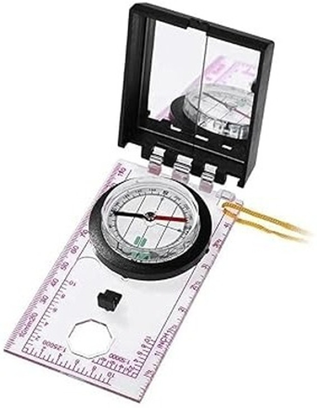 Implemental Map Compass Tool Shake Proof for Camping, Hiking, Backpacking. Compass(Multicolor)