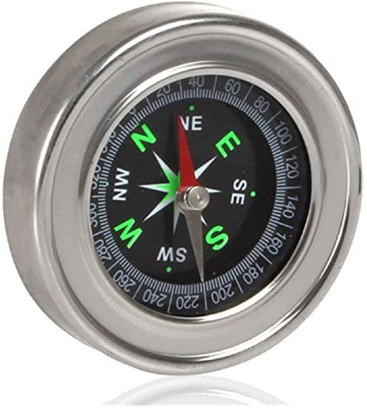 UFG Creatives Stainless Steel Directional Pocket Magnetic Compass Compass(Silver)