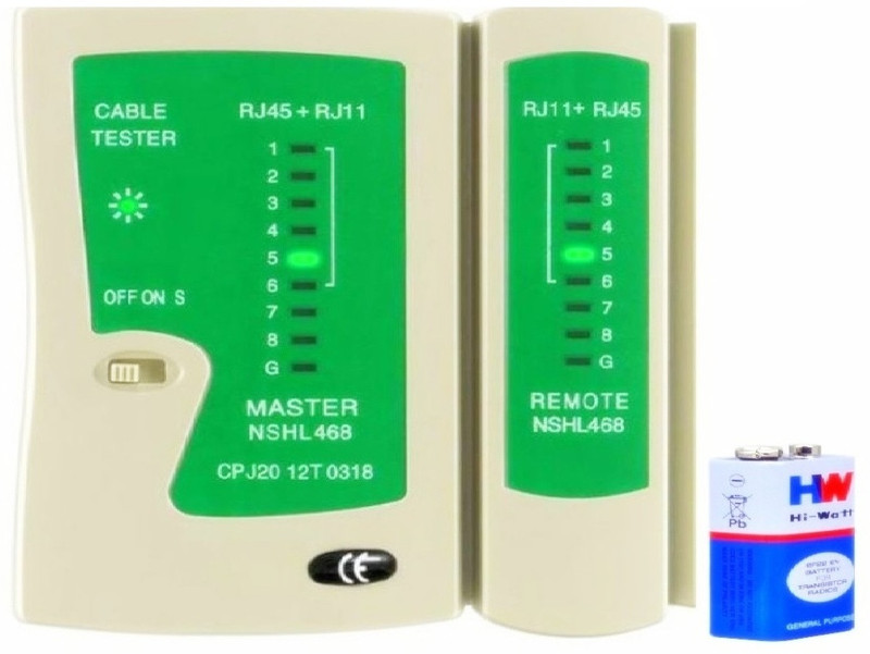 Divinext Rj45 Rj11 Rj12 Cat5 Cat6 Utp Network Cable Tester with Battery Ethernet Network LAN Cable Tester for LAN Phone Wire, Network Line, Telephone Line, Bnc Cable, Rj45 Rj11 Rj12 Cat5 ADSL Cable Portable Detachable Cable Testing Tool Wired Ethernet Lan Adapter compatible with Windows, Linux, Mac,