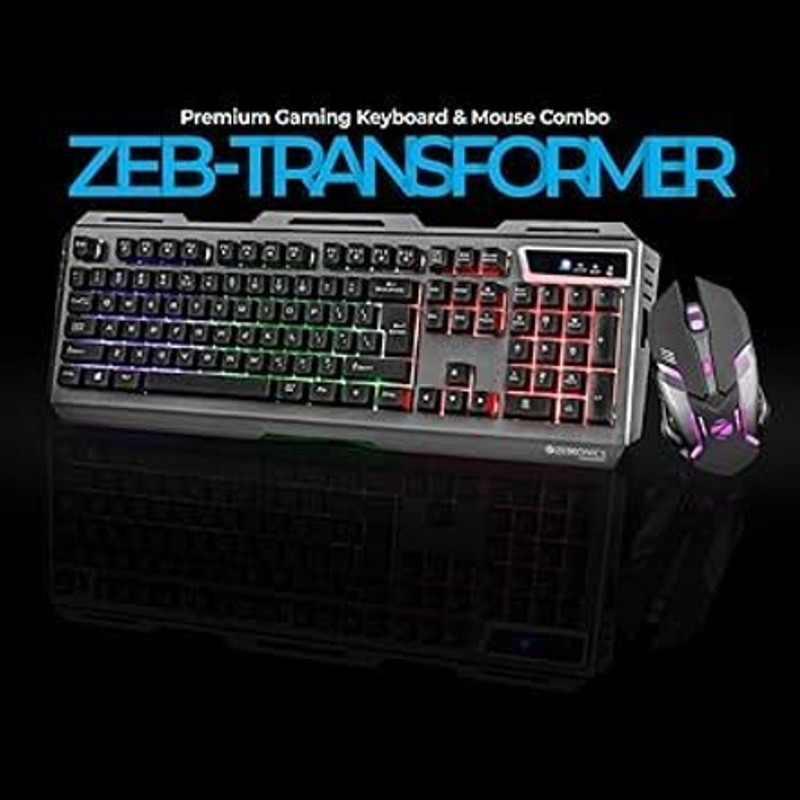 ZEBRONICS ZEB TRANSFORMER COMBO Combo Set Designed for Gaming(Multicolor)