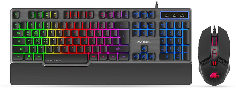 Ant Esports KM500 Pro Backlit Gaming Keyboard & Mouse Combo Set Designed for Gaming(Gray)