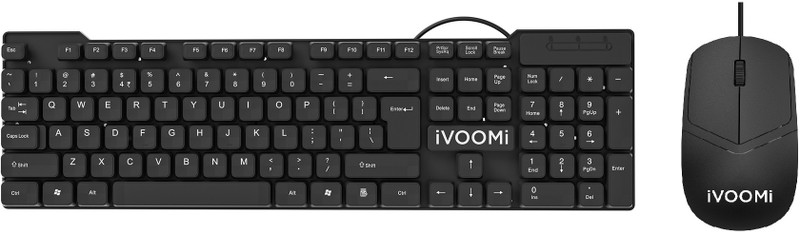 iVoomi Captain Wired Keyboard and Mouse Combo Set(Black)