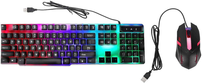 Oblivion 104-Key Colorful Backlit Keyboard & Mouse Set – Gaming & Office Use Combo Set Designed for Gaming(Multicolor)