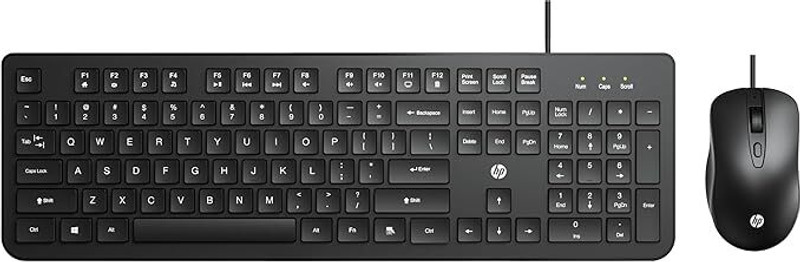 HP KM190 Wired Mouse and Keyboard Combo Combo Set(Black)