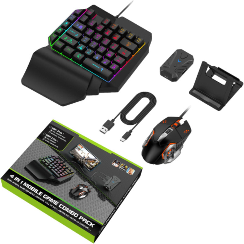 4in1 Mobile Gaming Keyboard Mouse combo pack Combo Set Special Edition(Code in the Box - for PC)