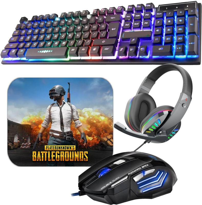 ENTWINO Gaming Combo, RGB Keyboard, Mouse & Headphone Set, Free Mousepad Combo Set Designed for Gaming(Multicolor)