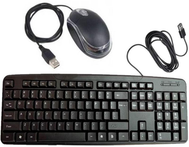 Bestor Set of 2 Wired RGB Gaming Keyboard with Wired RGB Gaming Mouse Combo Set Designed for Gaming(Black)